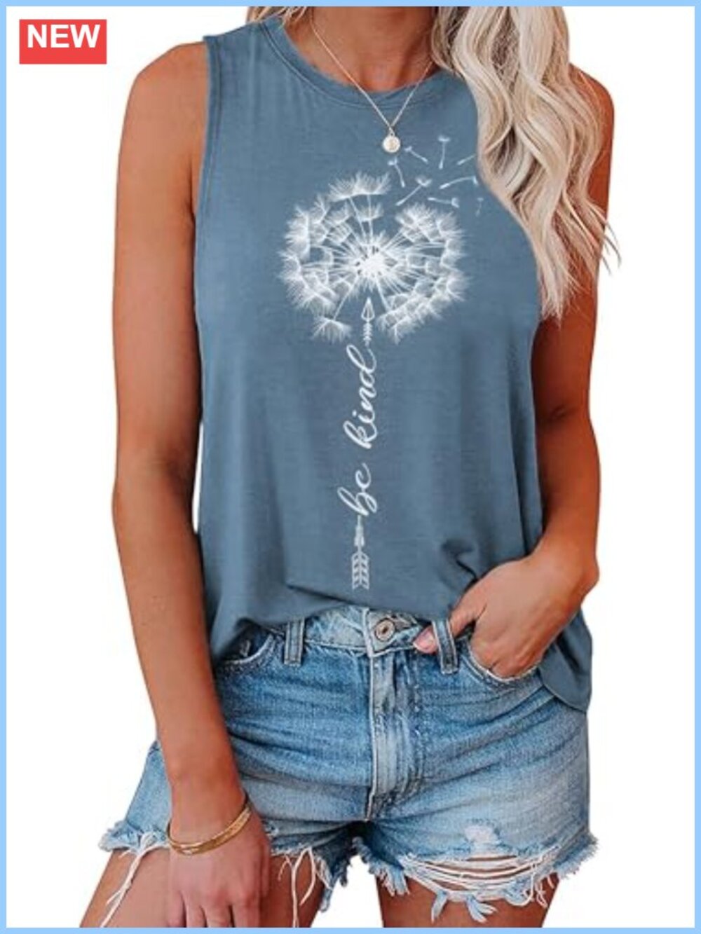 Womens Summer Sleeveless Graphic Tank Top Loose Fit Tunic Casual